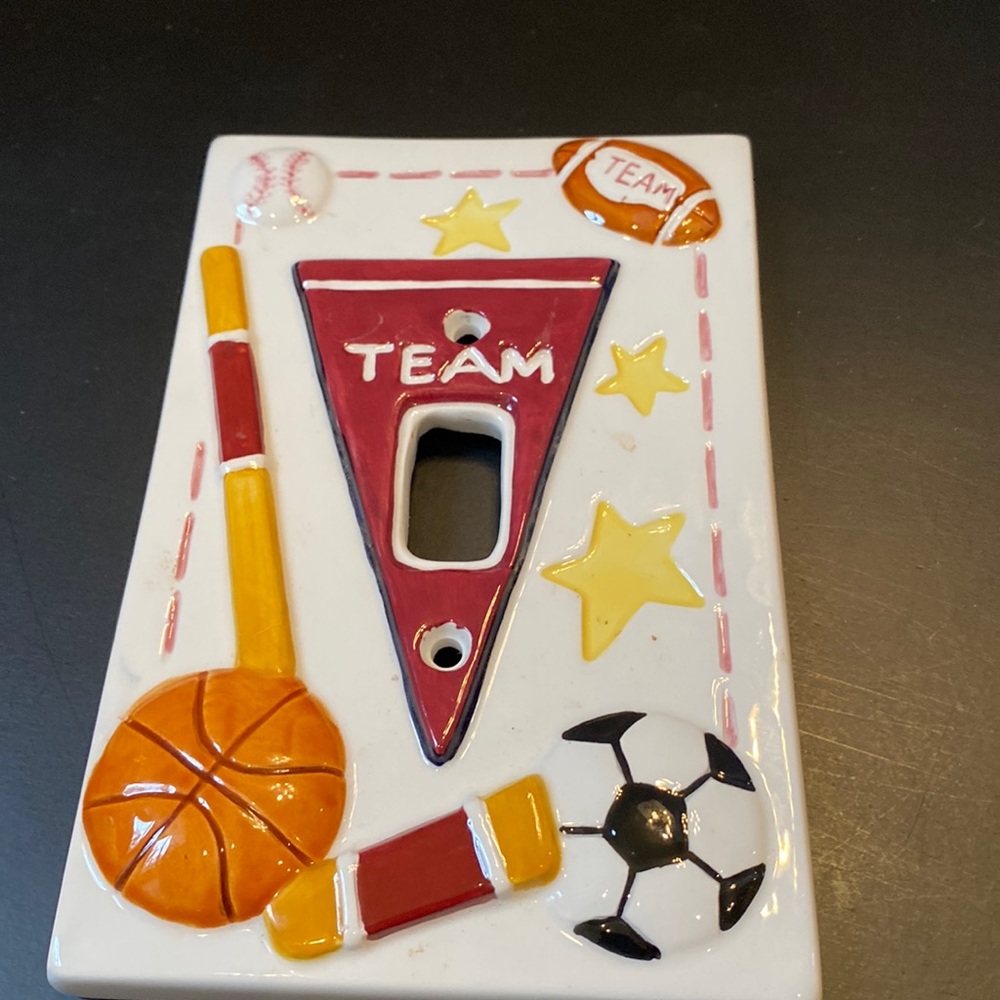 VTG Home Interiors Team sports Ceramic light switch cover kids room